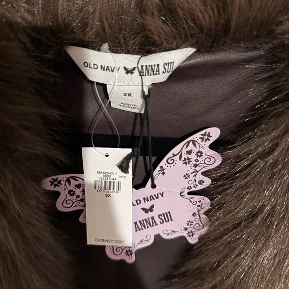 Old Navy X Anna Sui Vegan Leather Coat - Picture 5 of 7